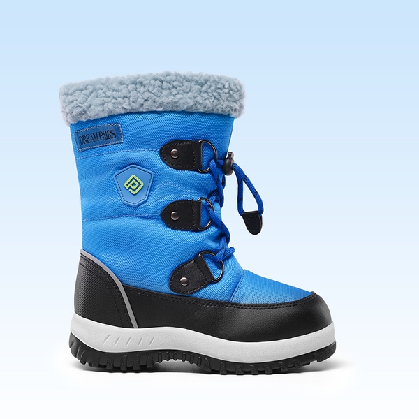 Slip Resistant Kids Fur Snow Boots - ROYAL BLUE - 1